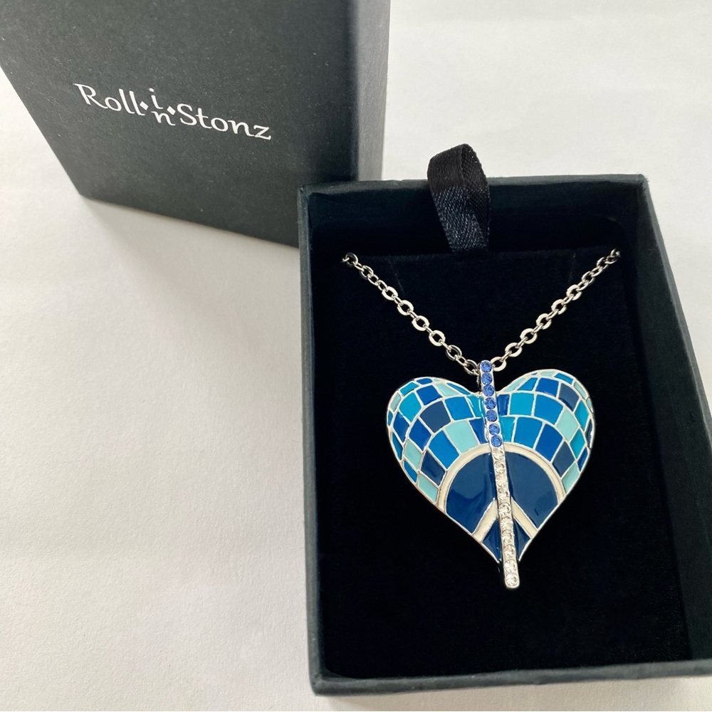 NEW Zodiac Water Element Blue Swarovski Crystals Charm Necklace horoscope - Picture 12 of 12